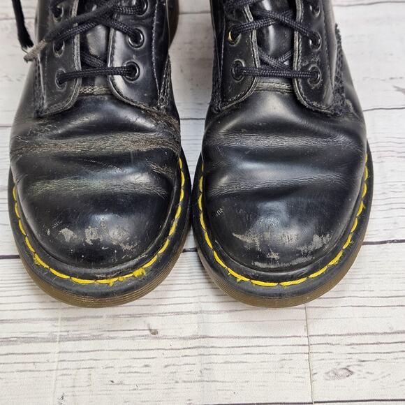 Dr. Martens 1490 Boots US Size M-5 / W-6 Black Leather Lace Up Combat AirWair